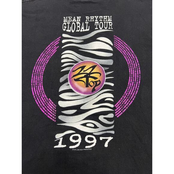 Vintage RARE Giant ZZ Top’s Mean Rhythm Global Tour 1997 T-Shirt Tee - L - Picture 4 of 9
